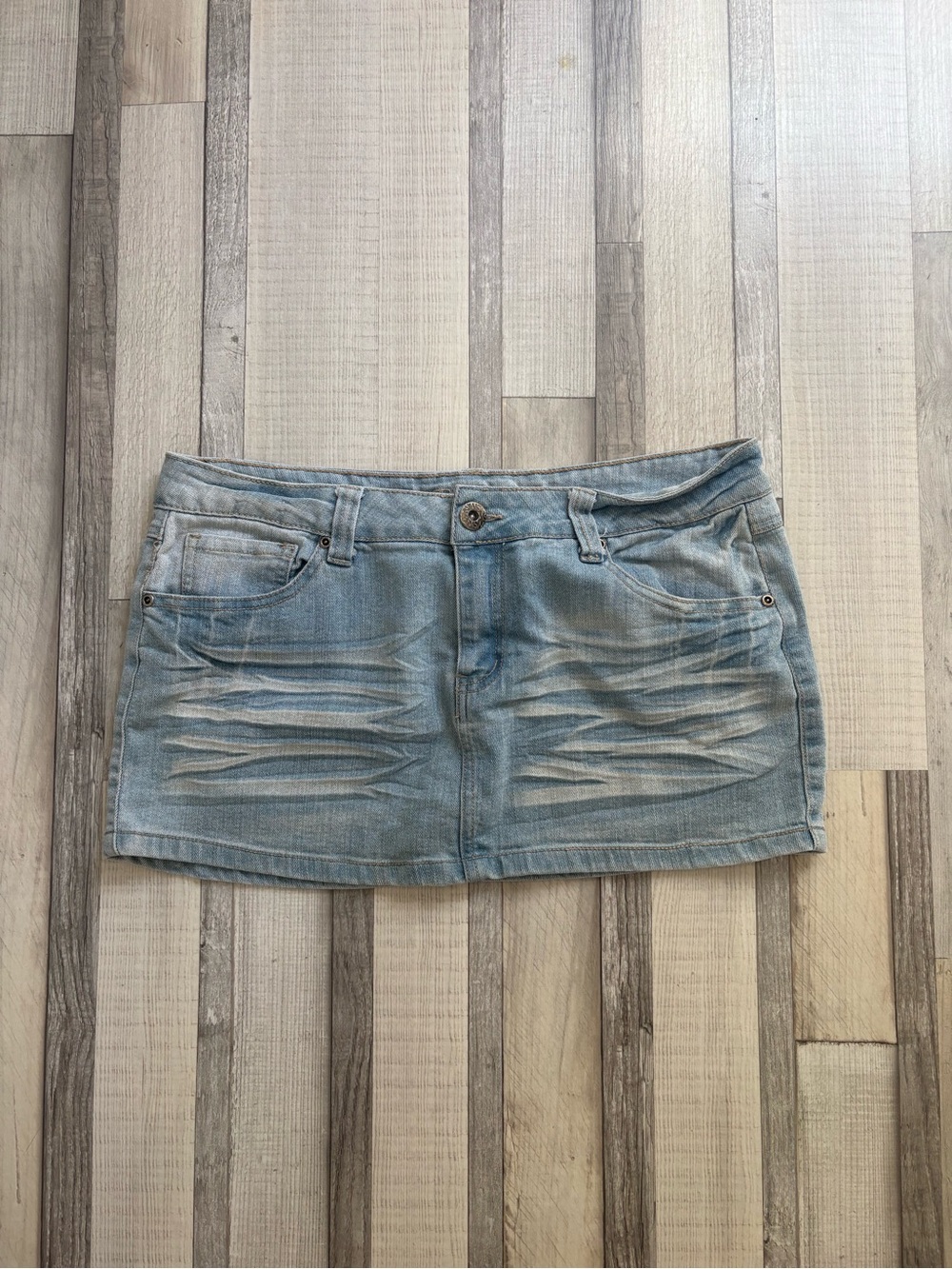 Streetwear Society Light Blue Denim Mini Skirt